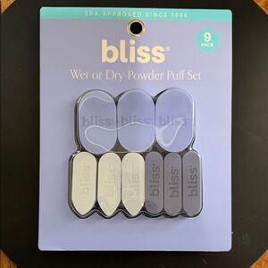 Bliss Multi-Color Powder Puff  9pc  Set
